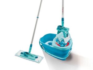 Leifheit Wischmopp Set mit Eimer CLEAN Twist M Ergo, Mop-Rotationssystem