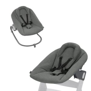 hauck Babywippe & Hochstuhlaufsatz, Alpha Bouncer Premium Dark Grey