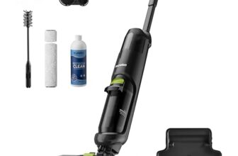 EUREKA NEW400 Nass-Trockensauger Kabelloser,Smart Nass-Trocken-Staubsauge mit Dual-Tank-Design,Selbstreinigung Bodenreiniger,Leicht Wischsauger Kabellos für Hartböden, Tierhaare, Essensreste
