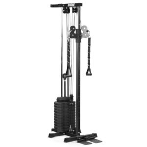 DIONE CW60 – Single Pulley – Cable Crossover – Mit 60KG Gewichten – Erweiterbar bis zu 90 kg – Wandbefestigung – Kabelzugturm – Latzugturm