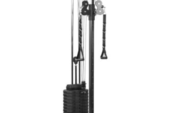 DIONE CW60 – Single Pulley – Cable Crossover – Mit 60KG Gewichten – Erweiterbar bis zu 90 kg – Wandbefestigung – Kabelzugturm – Latzugturm