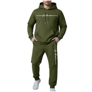 Generisch Jogginganzug Herren Hoodie Jogginghose Set Activewear Jogging Anzug Schwitzanzug Sports & Outdoor Clothing Hausanzug Freizeitanzug (S)