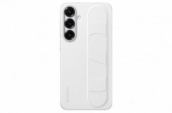 Samsung Standing Grip Smartphone Case EF-GS936 für Galaxy S25+, Handy-Hülle, Fingerhalterung, Schlankes Design, Weiß