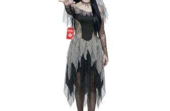 Morph Zombie Braut Kostüm Damen, Gruseliges Halloween Kostüm Damen, L