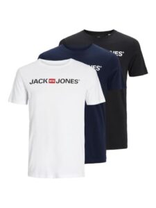 JACK & JONES JJECORP Logo Tee SS Crew Neck 3PK MP