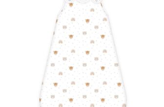 Herding babybest Baby-Schlafsack, Little Friends, 70 cm, Seitlich umlaufender Reißverschluss und Druckknöpfe, Obermaterial 100% Baumwolle, Füllung: 100% Polyester