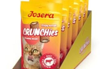 JOSERA Crunchies Beef | 6X 60g | Knusperkissen mit Rindfleisch für Katzen