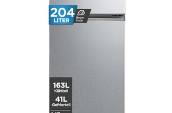 Comfee‘ 204L kühlschrank mit gefrierfach(-24℃), 39dB, 143 cm Höhe, EEK D