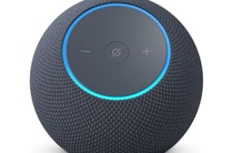 Amazon Echo Dot Max (neueste Generation), Lautsprecher mit raumfüllendem Klang und integriertem Smart-Home-Hub, Graphit, mit Alexa+ Early Access