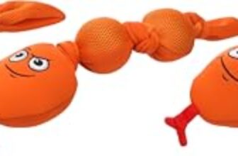 Flamingo Hundespielzeug Snala Schlange Emoji – Orange – 47 cm | Schwimmfähig, strapazierfähig & unterhaltsam!