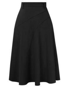 Kate Kasin Damen A-Linie Röcke Elastische Taille Business Röcke mit Taschen