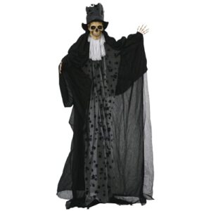 Outsunny Halloween Deko Sensenmann Outdoor 183cm Animiert Skelett