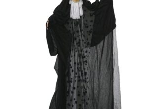 Outsunny Halloween Deko Sensenmann Outdoor 183cm Animiert Skelett