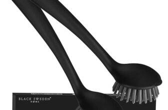blackswedenhome. Spülbürste Schwarz – Hochwertige Geschirrbürste, Abwaschbürste, Küchenbürste mit robusten Borsten – Langlebiges Spülbürsten Set 2 Stück