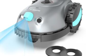 YARDCARE V100 Mähroboter ohne Begrenzungskabel, mit Vision-Navigation, Hindernisvermeidung(150 Arten), 4,0 Ah Akku Rasenmäher Roboter, Rasenroboter mit Graskamm, Ersatzklingen