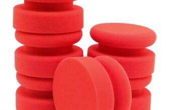 Auto Profi Handpolierschwamm, SPTA 6Pcs Auto Schaum Applicator Pads, 6Pcs runde Form Seite drücken Hand Polierschwamm Pads Kit zum Wachsen Polieren Farbe Keramik Glas Reinigung