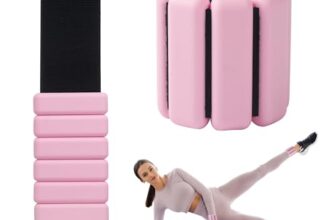 2 Stück Handgelenkgewichte Knöchelgewichte Set Gewichtsmanschetten Ankle Weights Handgelenk Gewichte für Yoga,Tanz,Barre,Pilates,Cardio,Aerobic,Walking,Gehen,Joggen (rosa)