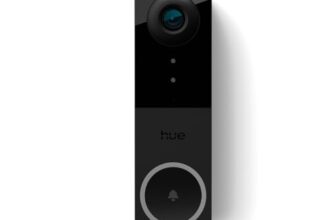 Philips Hue Secure Video-Türklingel, Außenkamera, Kabelgebunden, Schwarz