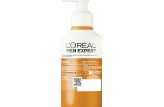 L’Oréal Men Expert belebende & sanfte Gesichtsreinigung für Männer, Waschgel für müde aussehende Männerhaut, Herren Cleanser für das Gesicht mit Vitamin C und Ceramiden, Hydra Energy 260 ml