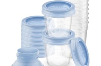 Philips AVENT Aufbewahrungssystem für Muttermilch, Becher inklusive Deckel, Adapter (Modell SCF618/10)
