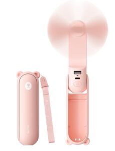 JISULIFE 3-in-1 Tragbarer Ventilator mit Powerbank und Taschenlampe