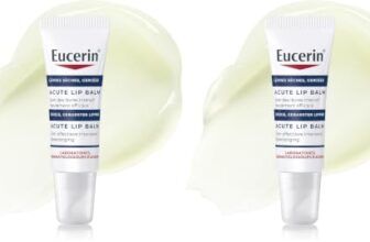 Eucerin UreaRepair Acute Lip Balm 10 ml, Lippenpflege für trockene Lippen (Packung mit 2)