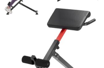 VEVOR römischer Stuhl Hyperextensionsbank Rückenstrecker 113 kg belastbare und faltbare Extensionsmaschine, Trainingsgerät für Rückenmuskeltraining, Fitness-Hantelbank für das Heim-Fitnessstudio