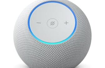Amazon Echo Dot Max (neueste Generation), Lautsprecher mit raumfüllendem Klang und integriertem Smart-Home-Hub, Weiß, mit Alexa+ Early Access