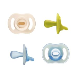 Tommee Tippee Ultraleichte StayPut- und Night Glow Schnuller, 6-18 Montate, 4er-Packm einteiliges Silikondesign, weiches Hautgefühl