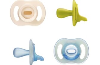 Tommee Tippee Ultraleichte StayPut- und Night Glow Schnuller, 6-18 Montate, 4er-Packm einteiliges Silikondesign, weiches Hautgefühl