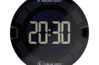 OOONO P-DISC 3 – Elektronische Parkscheibe Solar mit Zulassung fürs Auto – Automatische Digitale Parkscheibe Elektrisch – Solarbetriebene Parkuhr mit bis zu 5 Jahre längerer Batterielaufzeit
