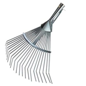 Garten Gerät Harke Rasen Boden Erde Rechen Metall Zinken Gartenrechen mit und ohne Holz Stiel (Rechen verzinkt verstellbar ohne Stiel)