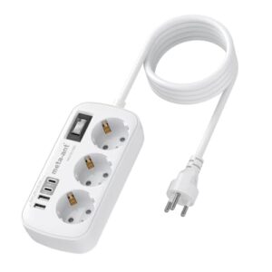 meta-ant Reiseadapter Thailand, 7-in-1 Steckdosenadapter Typ O