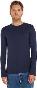 Tommy Jeans Herren Tjm Original Rib Longsleeve Tee Dm0dm04409 Langarm Strickoberteile, Blau, XL EU