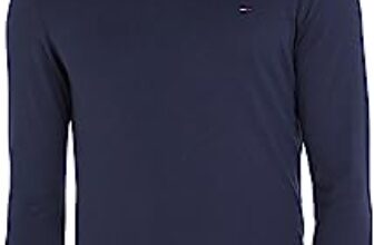 Tommy Jeans Herren Tjm Original Rib Longsleeve Tee Dm0dm04409 Langarm Strickoberteile, Blau, XL EU