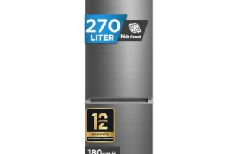 Midea 270L Kühlschrank mit gefrierfach(-24°C),Total Nofrost, 180cm,41dB