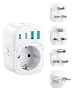 LENCENT Weltweiter Reiseadapter Set Typ D, G, M, N Universal Travel Adapter