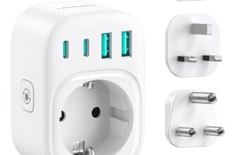 LENCENT Weltweiter Reiseadapter Set Typ D, G, M, N Universal Travel Adapter