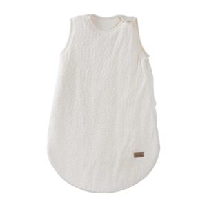roba Babyschlafsack Seashells Oyster 70 cm – Ganzjahres Schlafsack aus Bio-Baumwolle – GOTS & Oeko-TEX Standard 100 – Weiß