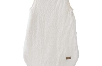 roba Babyschlafsack Seashells Oyster 70 cm – Ganzjahres Schlafsack aus Bio-Baumwolle – GOTS & Oeko-TEX Standard 100 – Weiß