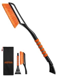 AstroAI Eiskratzer Auto mit Besen Schneebesen Abnehmbarer 68CM Lang