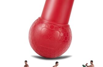 HXD-ERGO Landmine Aufsatz für Langhantel, Langhantel Zubehör Landmine Base Griffe für 2″ Olympiastangen, Durchmesser 50 mm, Landmine Befestigung für Krafttraining (Rot)