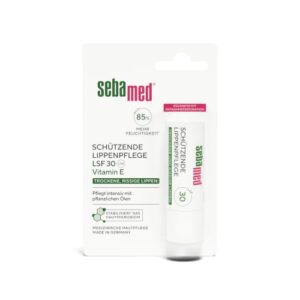 Sebamed schützende Lippenpflege, Lippenpflegestift mit Lichtschutzfaktor 30, für trockene und rissige Lippen, pflegt intensiv mit pflanzlichen Ölen, ohne Mineralöle