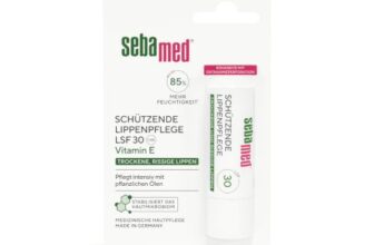 Sebamed schützende Lippenpflege, Lippenpflegestift mit Lichtschutzfaktor 30, für trockene und rissige Lippen, pflegt intensiv mit pflanzlichen Ölen, ohne Mineralöle