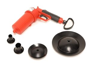 Rothenberger Industrial Pressluft Rohrreiniger inkl. 4 Gummiadapter I Rohr frei in Bad, Küche, WC Reinigung mit Luftdruck I leichte Handhabung – für den Hausgebrauch I 1500000006