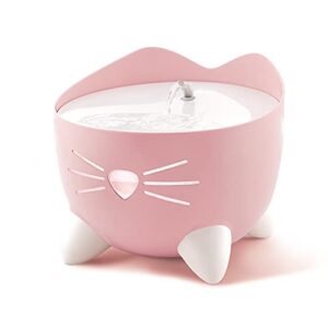 Catit PIXI Trinkbrunnen für Katzen | 3-Fach Filter | pink/rosa, 2 L