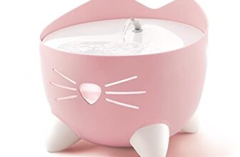 Catit PIXI Trinkbrunnen für Katzen | 3-Fach Filter | pink/rosa, 2 L