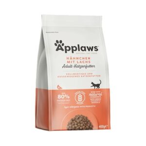 Applaws Katzentrockenfutter Adult, Huhn mit extra Lachs, getreidefrei und komplett 400g (1 Packung)