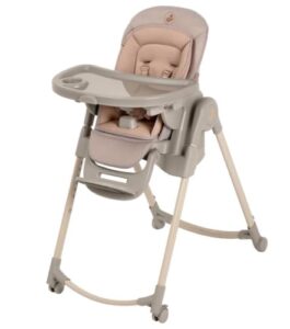 Maxi-Cosi Minla Plus Kinderhochstuhl Mitwachsend, 0–14 Jahre, 0–60 kg, Hochstuhl Baby, einer Hand drehbaren Tabletts, 4 Rädern, 9 Höhenstufen, 5 Neigungspositionen, kompakt faltbar, Elegance Terra