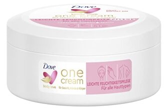 Dove Body Love One Cream Leichte Feuchtigkeitspflege Body Cream für Gesicht, Hände und Körper für alle Hauttypen 250 ml 1 Stück